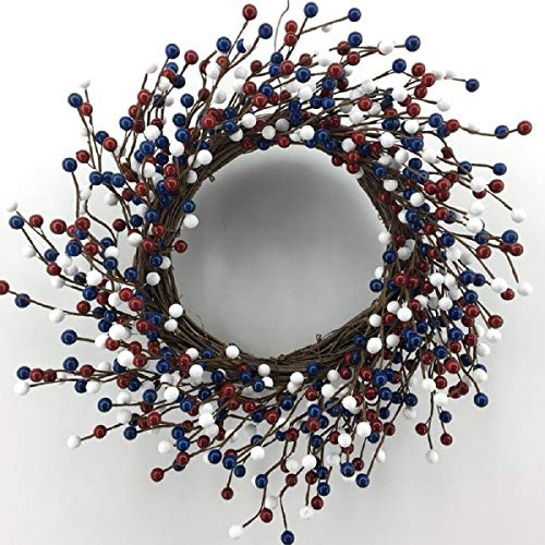 Wreaths For Door Red White Blue Berry Spring Summer Door Wreath Decorative Indoor