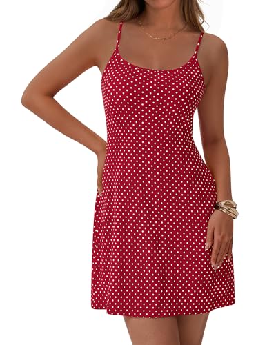 Image of NOLLSOM Spring Dresses for Women 2026 Casual Spaghetti Strap Bodycon Mini Dress Beach Vacation Outfit