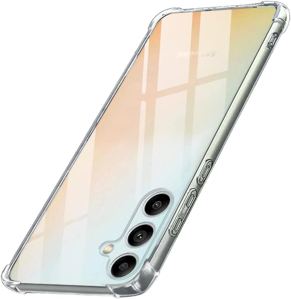 TheGiftKart Crystal Clear Back Cover Case for Samsung Galaxy A34 5G | Shock Proof 360° Protection | Hard Clear Back Cover Case for Samsung Galaxy A34 5G (PC & TPU, Transparent Bumper)