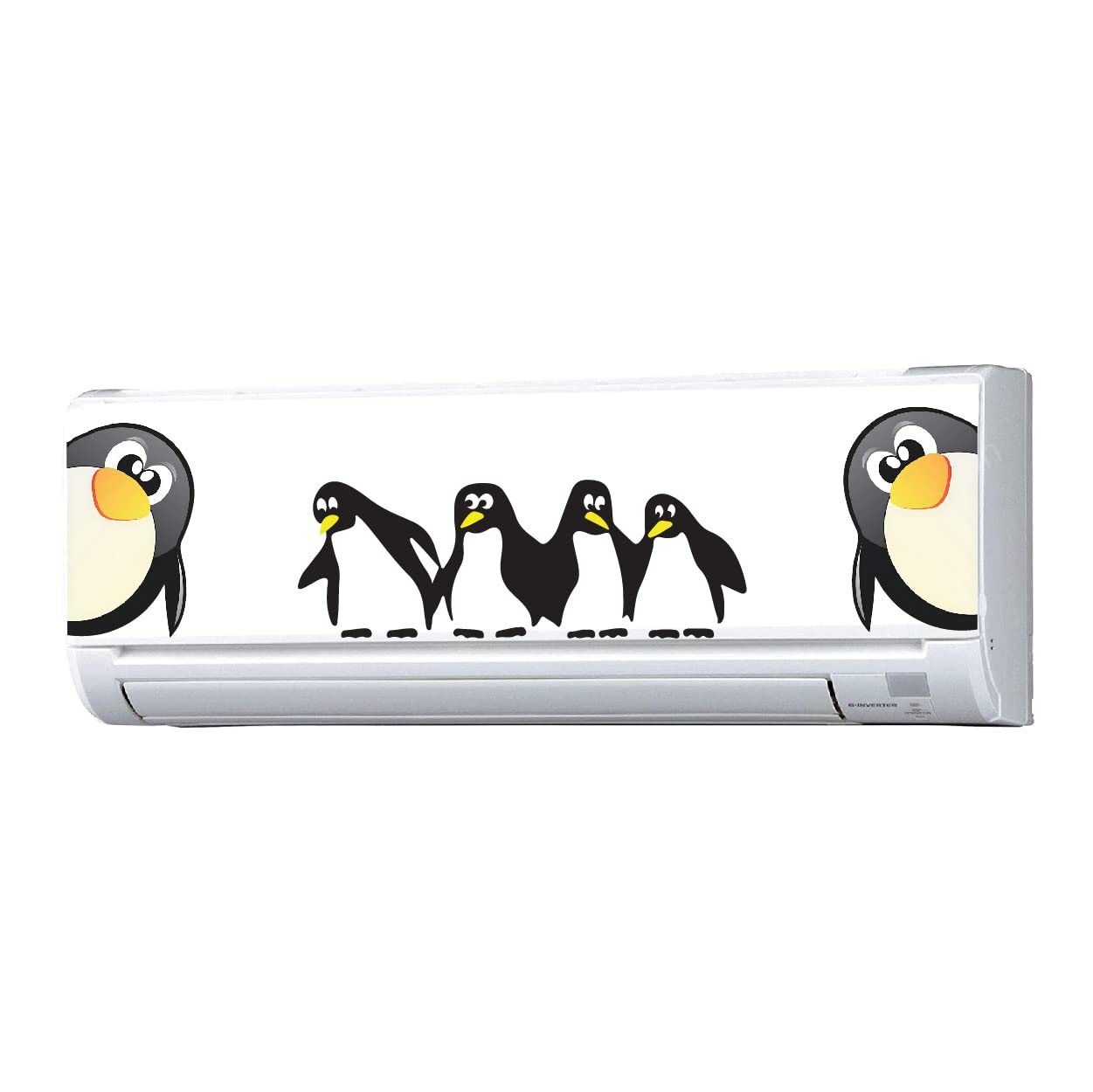 woopme® Penguins AC Sticker for Home Bedroom Stylish Split Air Conditioner Multicolor Decor Stickers-image-38