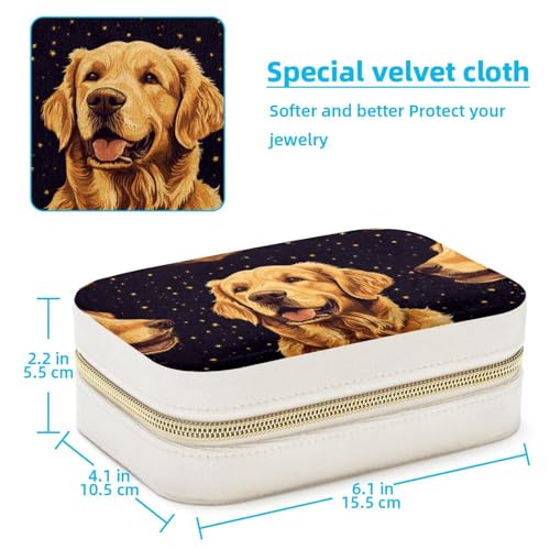 Boîte à bijoux Golden Retriever coffret de rangement boucles d'oreilles - 5