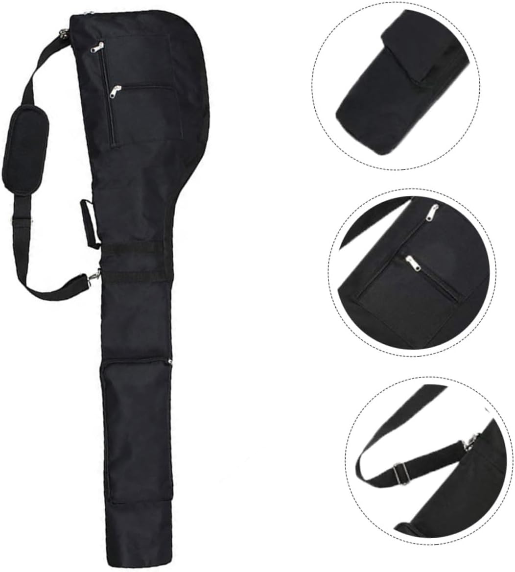 Foldable Golf Club Carry Bag Portable Single Shoulder Golfs Bag for Travel Wear-Resistant Material for Men and Women Outdoor Sports