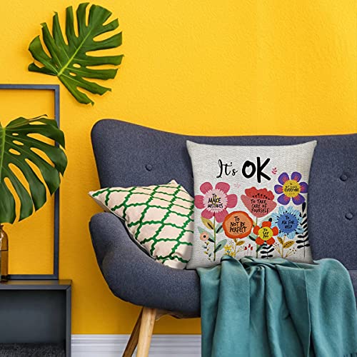 Littlefa Inspiring Gifts Cute Retro Flower Throw Pillow Cover Retro Flower Cushion Cover Decorative Pillowcase Living Room Bedroom Decor For Girls Friends Daughter Niece Women 1 #TOP3