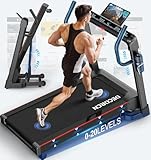 Folding Treadmill for Home, 7HP, 20 Auto Incline, 18km/h, 180KG limited, Foldable Running Machine for Heavy People 150KG or More with 3 APP, LED, Bluetooths, Silent Walking Pad for Home Office Gym
