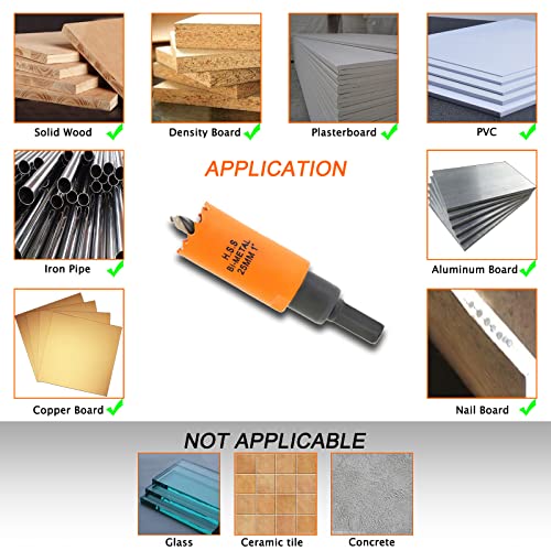 Vikiton 1 Inch Hole Saw With Arbor For Cutting Metal Wood And Plastic, 25Mm Bi-Metal Hole Cutter For Different Project With Smooth And Flat Drilling Edge, Fast Chip Removal, Handy Hole Saw Kit Set #TOP1