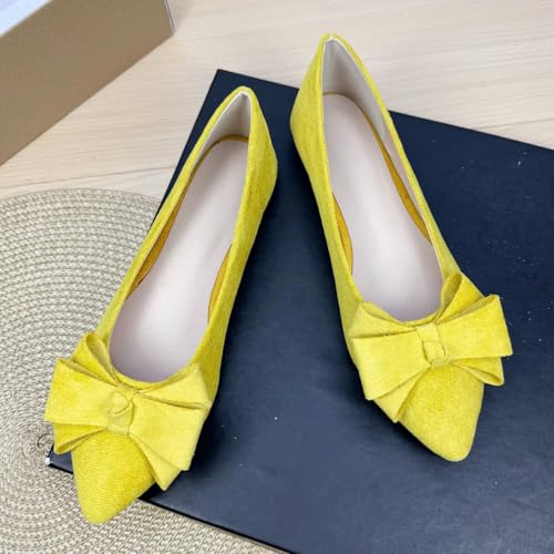Image of SAILING LU Women's Bow-Knot Pointed Toe Ballet Flats