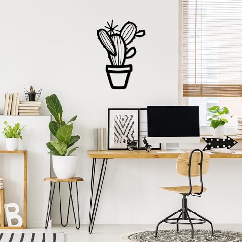 Ornement mural métal noir 49 x 70 cm cadre moderne sans perçage complexe