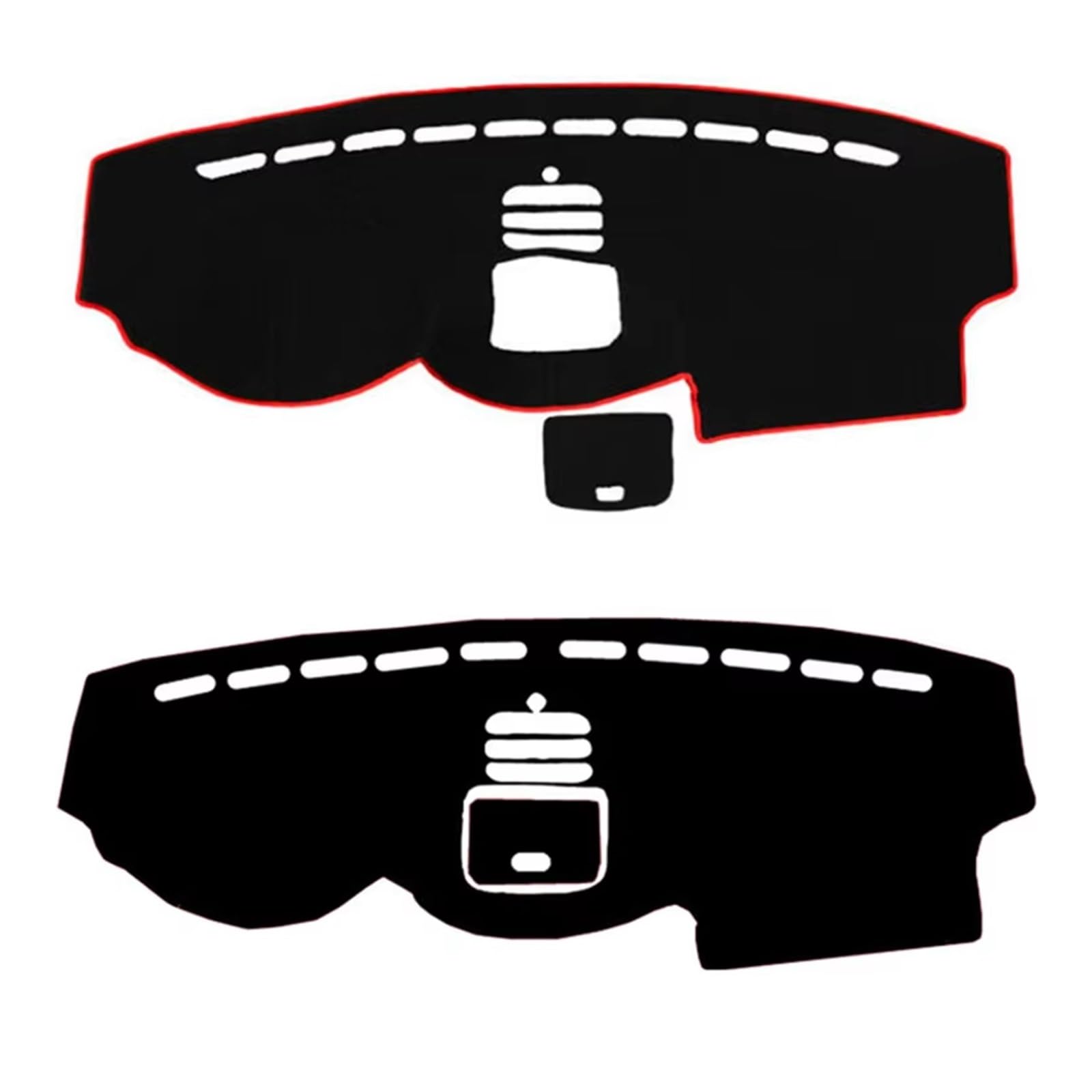 Tapis Tableau Bord intérieur Voiture Tapis Tableau Bord pour Chevy pour Captiva 2006-2018 Winstorm Accessoires Voiture Protection Solaire(Black(Red Edge) RHD)