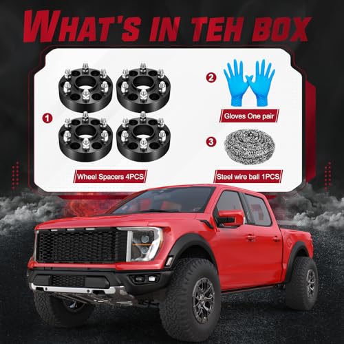 Image of BDFHYK 6x4.75 Wheel Spacers Thickness 1.5 Inch Compatible with Chevy 2015-2022 Colorado Enclave Acadia 9-4X, 6x120mm 6 Lug Adapters M14x1.5 & 66.9 mm Hub Bore, Hubcentric Wheel Spacer Set of 4