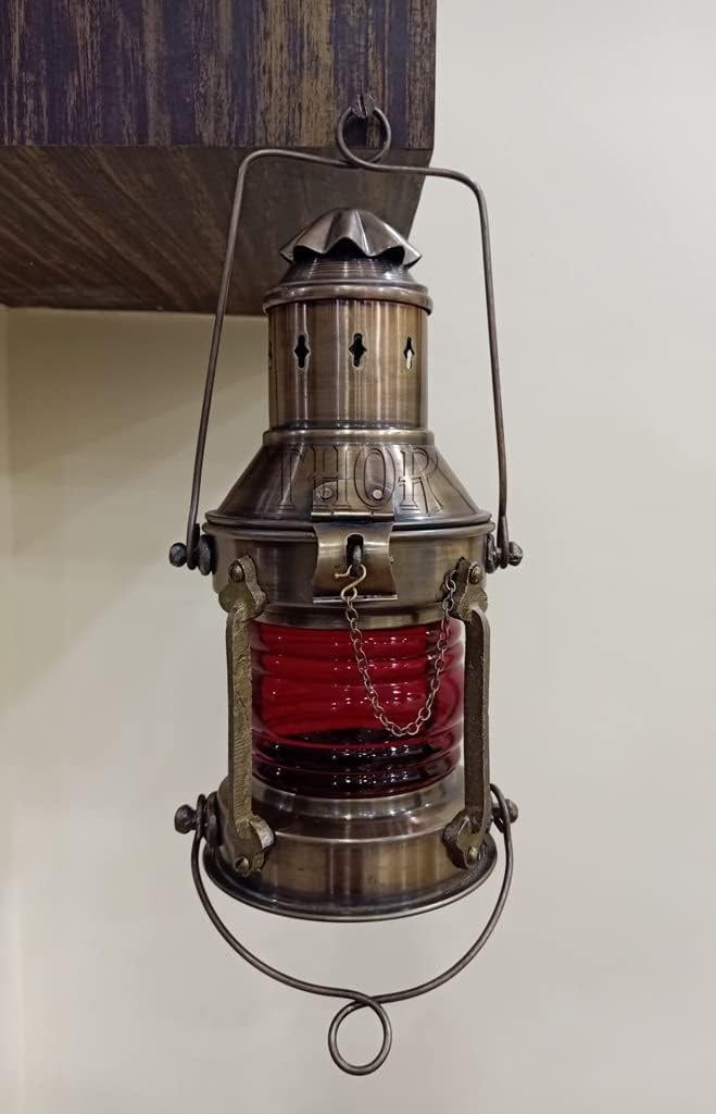 Kerosene Oil Lantern Vintage Oil Lamp Maritime Ship Lantern-Anchor Boat Light Lamp Decor Rustic Vintage Home Decor