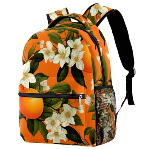 Sac à dos de voyage orange multicolore pour les sorties scolaires