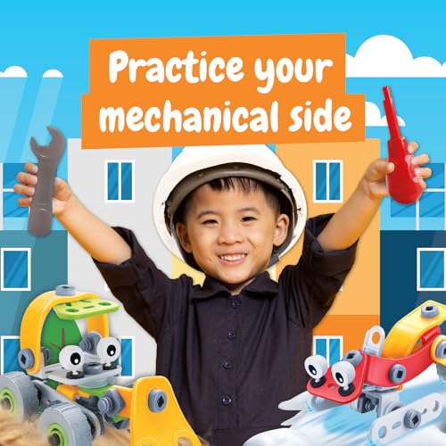 Science4you - Primaire Mechanische Constructiekit voor Kinderen +4 jaar - Bouwspel met 6 bouwgroepen, inclusief helikopter en ride-on auto - Knutselen, educatief spel voor kinderen van 4-8 jaar - Afbeelding 6