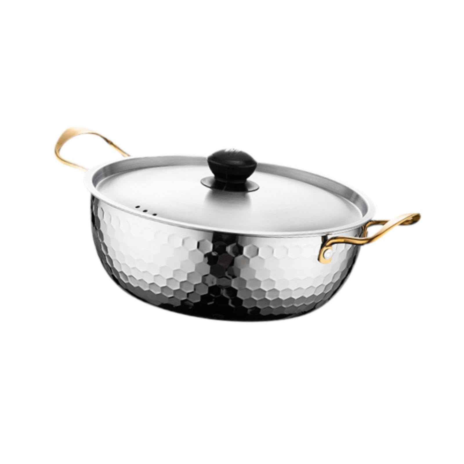 Bol à Ramen 22 cm d'Argent Multifonctionnel pour Randonnée et Camping