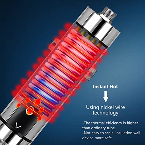 Btstil Elektronischer Durchlauferhitzer Mini Warmwasserbereiter 3,5kW Durchlauferhitzer Dusche für Badezimmer Küche…