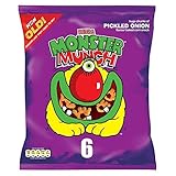 Walkers Mega Monster Munch - Pickled Onion (6x25g) - Packung mit 6