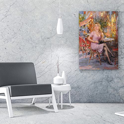 Konstantin Razumov Original Oil Painting Super Beautiful Russian Woman Painting Decoration Print Canvas Painting Posters And Prints Wall Art Pictures For Living Room Bedroom Decor 24X32Inch(60X80Cm) #TOP3