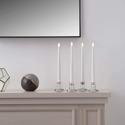 Miniatura 8 de LampLust Portavelas transparentes para candelabros, paquete de 10, portavelas de vidrio de 2.5 pulgadas, se adapta a velas cónicas estándar,