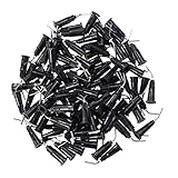 Ligero y portátil. Lurrose 100 piezas de Agujas pre Dobladas Pre Desechables Punta Roma Dispensing Needles Herramientas de Limpieza Oral (19G, negro)