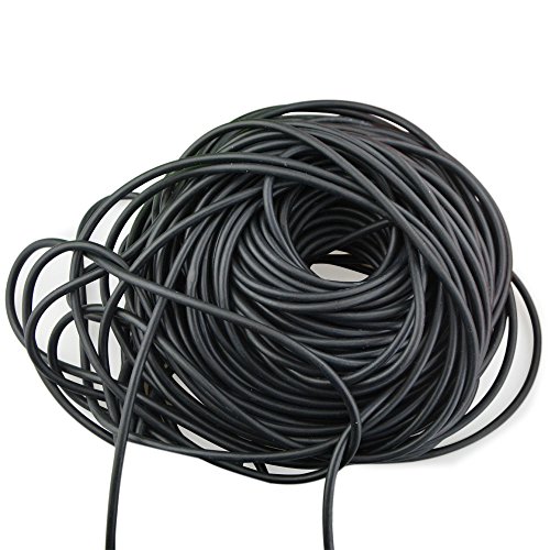 Sharrow Archery Bow Tube Peep Sight Replacement Stretch Compound Bow Pull Line Peep Sight Rubber Elastic Tube Band 1/8 1/4 3/16 Hole Size (Black, 3M) #TOP1