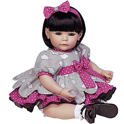ADORA Realistic Baby Doll Little Dreamer Toddler Doll - 20 inch, Soft CuddleMe Vinyl, Black Hair, Brown Eyes