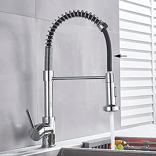 Robinet mitigeur cuisine extractible à 360° pour optimiser le lavage de vos grands plats