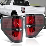 VPIMOZO Brake Tail Light Assembly Compatible With 2009 2010 2011 2012 2013 2014 Ford F150 Rear taillights Pickup Truck Smoked (Driver and Passenger Side)