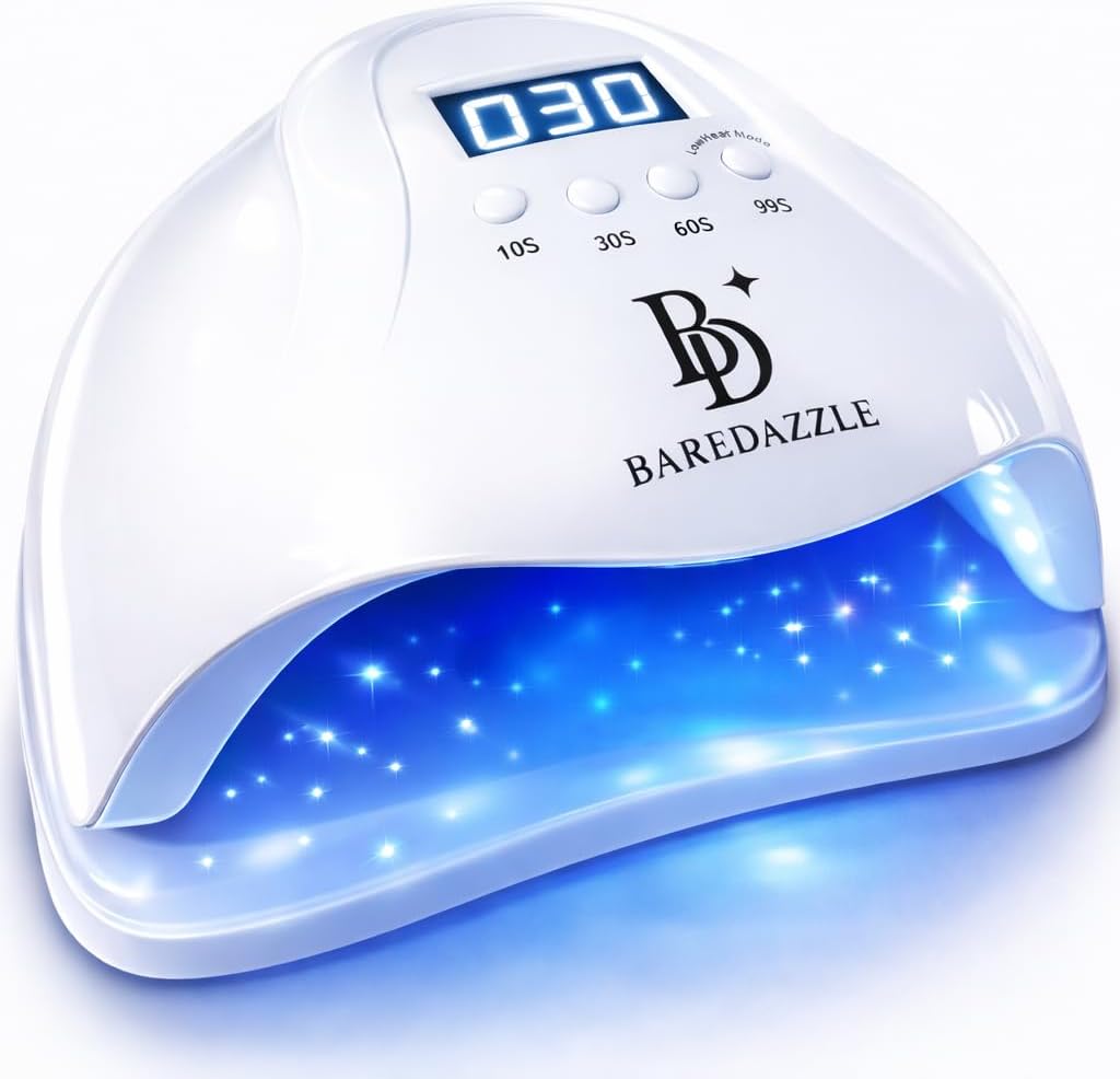 120W UV LED Nail Lamp for Gel Nails – Professional Nail Dryer with 4 Timers, LCD Display, Auto Sensor & Low Heat Mode – Removable Base, 36 LED Beads