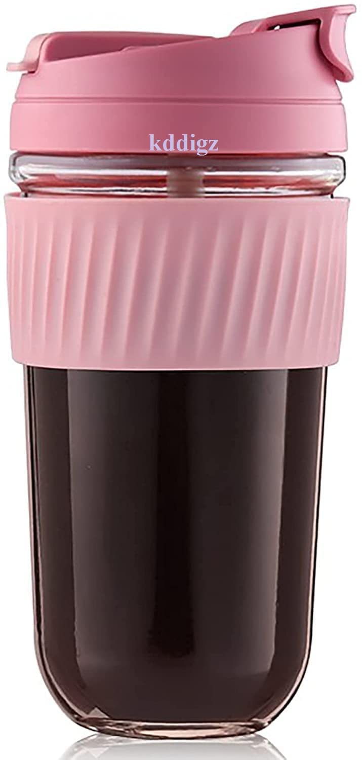 ZIXTERT Mason Jar Drinking Glasses Mason Jars Glass Cups With Lids and Straws Iced Coffee Cup Mason Jar Juice Bottles Smoothie Cup Cute Mugs Glass Milk Bottle (510, Dual, 2, MASON)