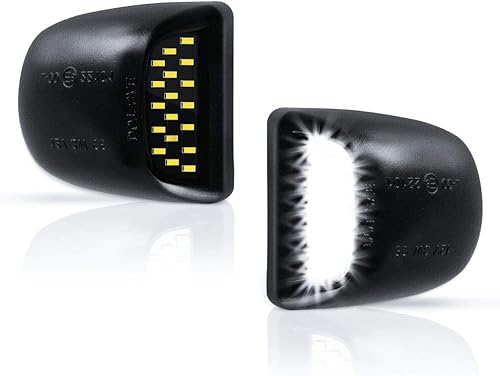 Carrep Conjunto de luz LED para matrícula, 36 luces LED de 6500 K, color blanco, compatible con Silverado Suburban Tahoe Sierra 1500 2500 3500 HD