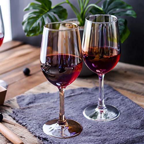 Copas de champán arco iris de vidrio colorido para vino cristal tinto colección flauta 6