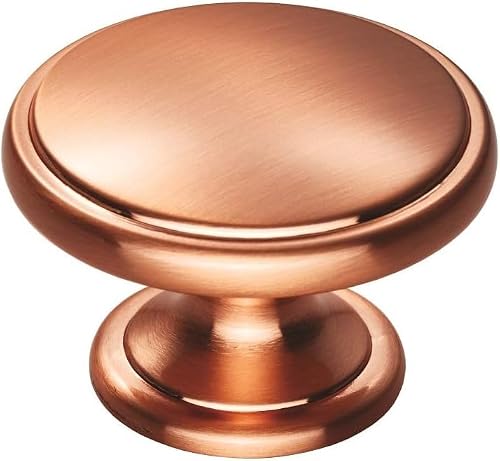 Abrafix Henrietta 32mm Satin Copper Effect Cupboard/Wardrobe Door Handle Knob