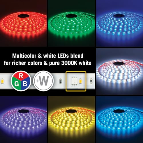 Image of Armacost Lighting RibbonFlex Pro Outdoor IP67 RGB+W Strip Light Tape 30+30 LED /m 8.2 ft (2.5m), Multicolor, (623410)