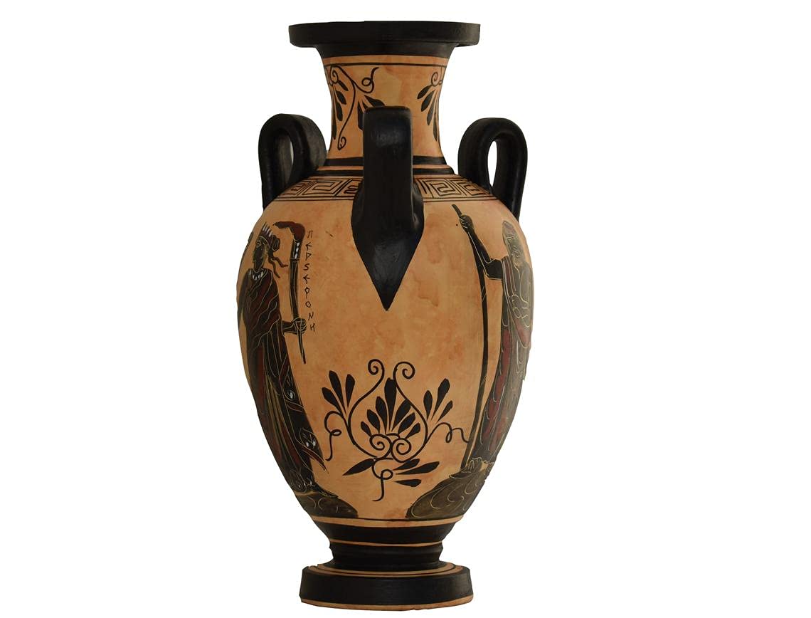 Diosa Perséphone Hades Demeter Hydria Florero Pintura Antigua Cerámica Griega