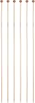 HARFINGTON 6Pcs 4.5mm Bamboo Knitting Needle Straight Single Pointed 10 Inch Long Wooden Sweater Knitting Needles US Size 7 for Yarn Beginners Hand Sock DIY