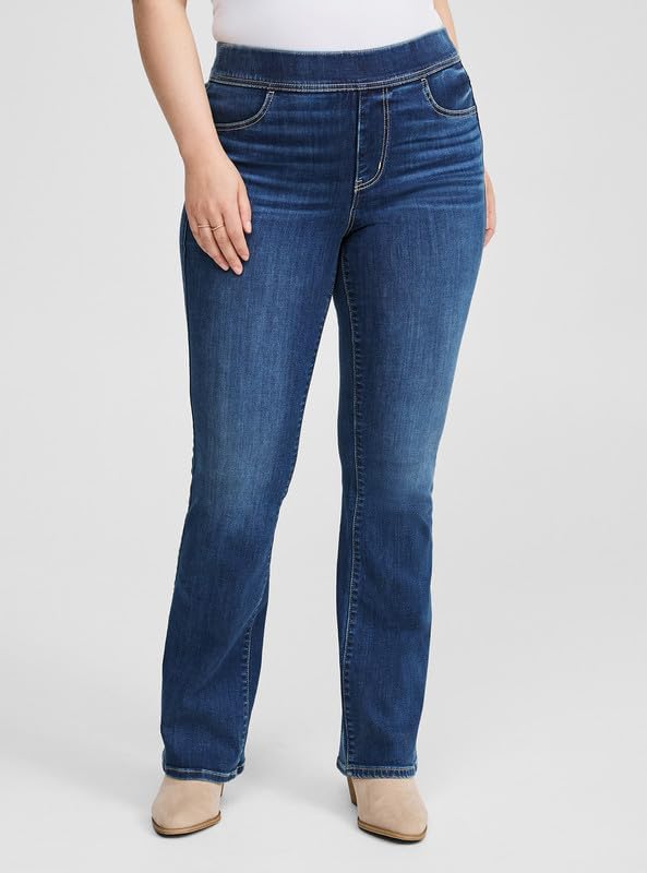 Torrid Women's Plus Size Lean Jean High-Rise Slim Boot Jean, Jupiter, 5 Short - Image 2