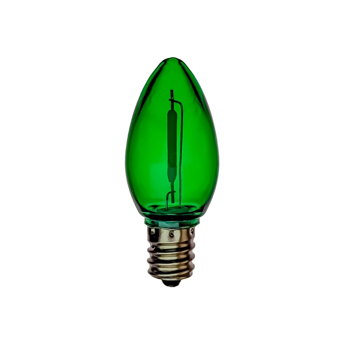 EZLS C7 Green Colored LED Filament Plastic Bulb