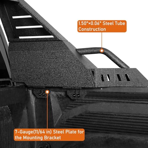 Hooke Road Full-Size Truck Sport Roll Bar Adjustable Chase Rack Universal for Dodge Ram 1500, Ford F-150, Toyota Tundra, GMC Sierra 1500, Chevy Silverado 1500 (Exclude ZR2)