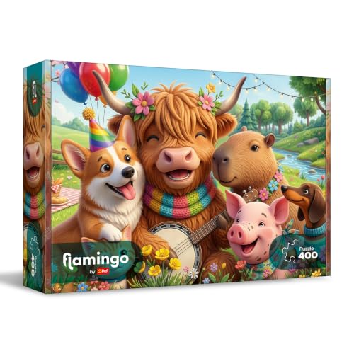 Flamingo by Trefl, Fête d'anniversaire – Puzzle de 400 pièces