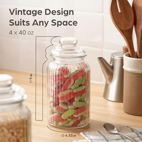 Praknu 7701770 Glass Cookie Jars With Lid Airtight thumb #1