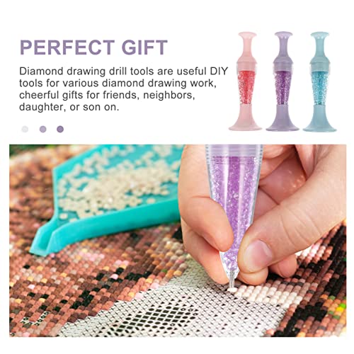 Betooky 9 Pcs For Rhinestone Vase Color Diy Random With Manicure Craft Picture Paint Nail Decoration Making Pen Gem Pens D Drawing Cross Picker Drill Embroidery Accessories Women Tool #TOP7