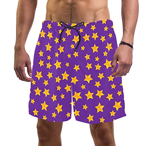 Pantalones cortos de natación Abenily morados talla L con cómodo forro de malla para hombre