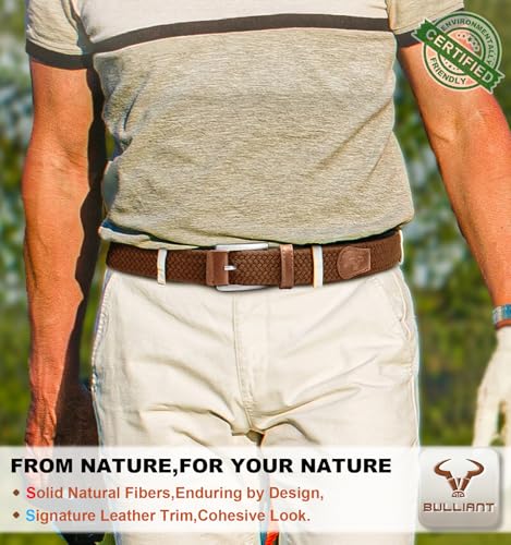 Image of Stretch Belt Men,Bulliant Mens Woven Stretch Braided Belt 1 3 /8