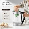 1500W Elektrischer Glas Wasserkocher, 2.5L+1L Elektrisch Wasserkocher Edelstahl Automatischer Abschaltung mit Teekanne, Klein Teekocher Teesieb für Tee, Kaffee, Milchpulver #3