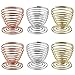 Porta Huevos 6 Pcs Juego De Huevera Taza De Huevos Bandeja Para Huevos Creativo Huevera Hecha De Huevos Pasados Por Agua De Acero Inoxidable Huevos Cocidos Desayuno Cocina Cosméticos Soplo De Polvo
