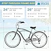 NAIZEA Beach Cruiser Bike -7 Speed Commuter Bicycle for Adult Men and Women, 24/26 Inch Wheels Comfortable City Bikes, Multiple Speed Options and Colors #1