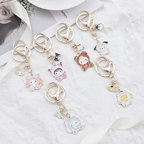 G-Ahora 6Pcs Kawaii Kitty Cat Keychain Kitty Cat Accessories Kitty Jewelry Keychain Gift For Girl Women(Kr Kitty) #TOP1