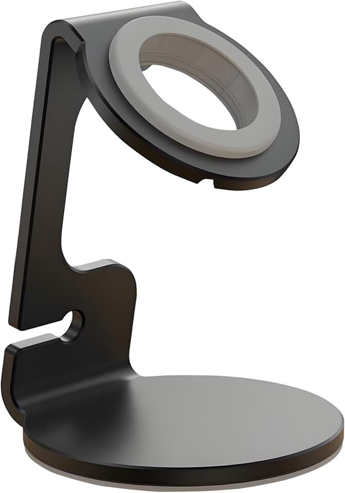 Suporte de carregador de relógio para Apple Watch, suporte magnético de liga de alumínio durável compatível com Apple Watch séries 10/9/8/7/6/5/4/3/2/1, Series SE, Series Ultra (preto)