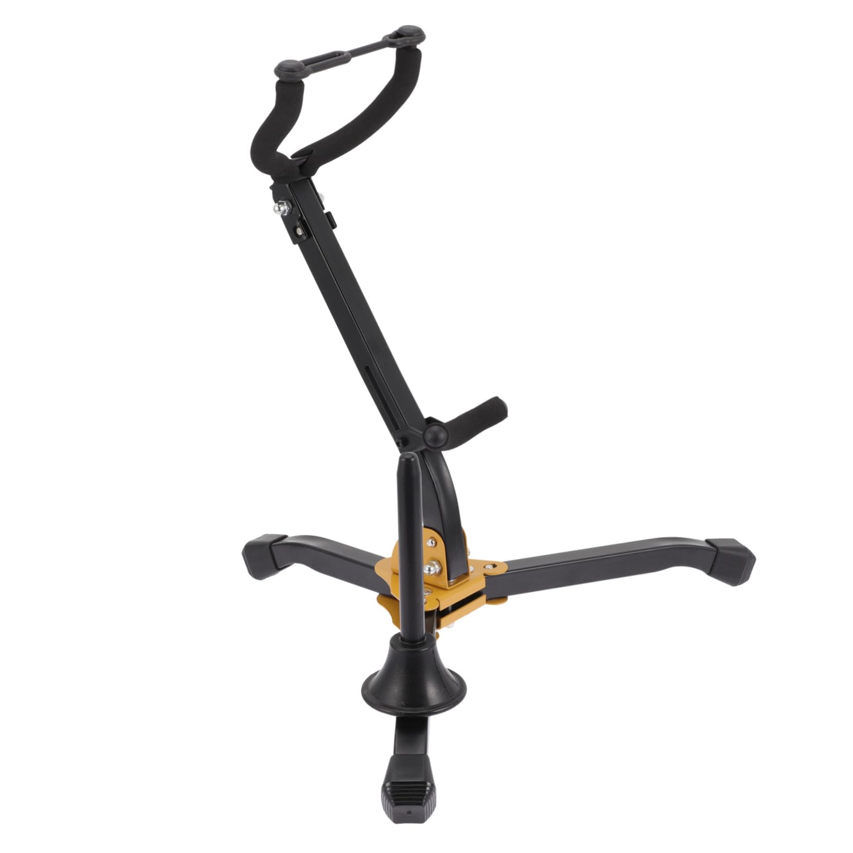 Supvox Altsaxophon Ständer Klappbar, Tragbarer Sax Rack aus Eisen und Abs | Schwarze Ausführung, Stabiler Schutz mit Schaumstoff, für Musikschule und Zuhause