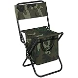 Cadeira Mochila Dobrável para Pesca e Camping com Bolsa Térmica | Portátil Leve em Aço e Oxford