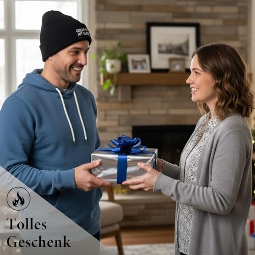 Geyoga Geiler Typ mit Glatze Beanie Strickmütze mit Spruch Unisex Wintermütze für Herren Outdoor Ski Freizeit oder Alltag